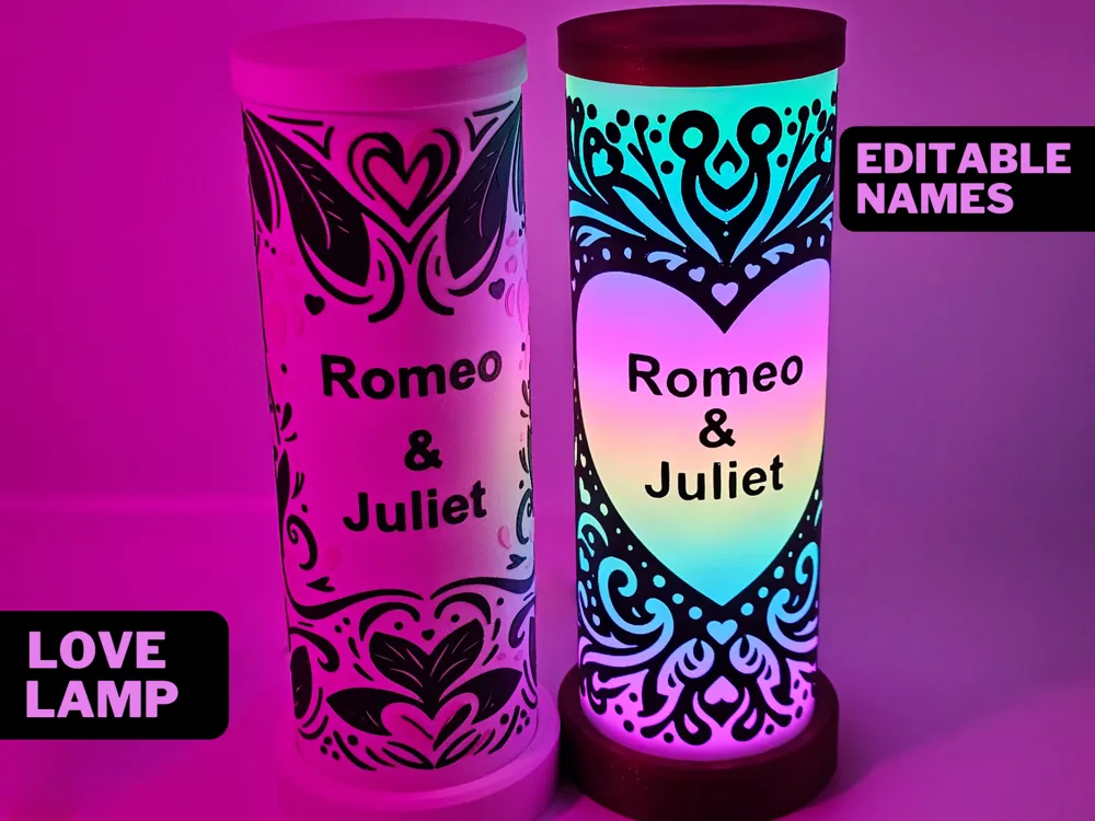 Custom Name Canvas lamp